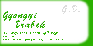 gyongyi drabek business card